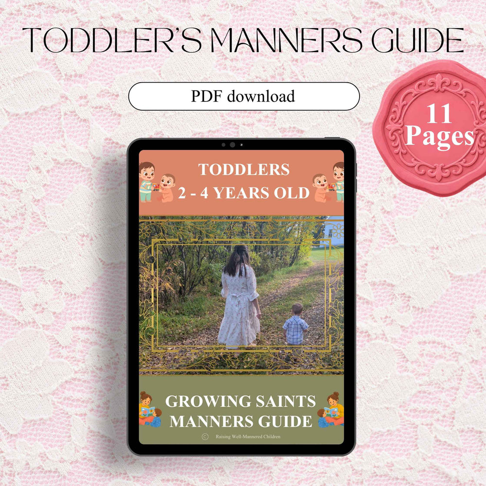 Toddlers: Growing Saints Manners Guide
