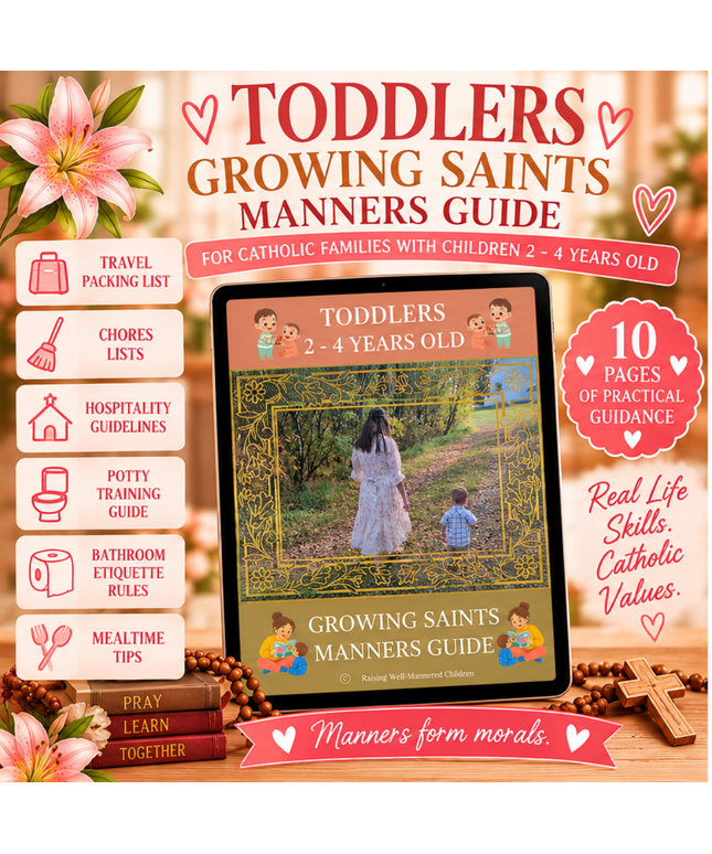 Toddlers: Growing Saints Manners Guide