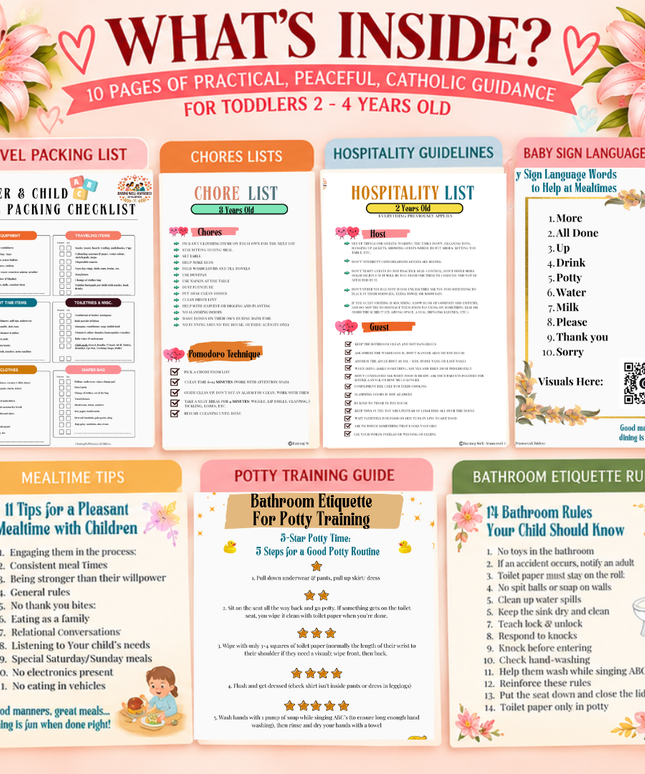 Toddlers: Growing Saints Manners Guide