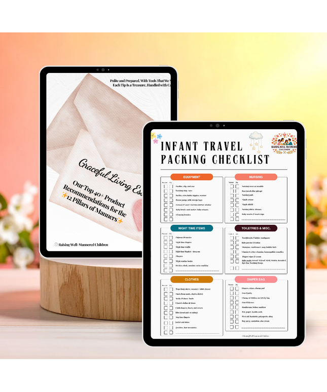 Infant Travel Packing List