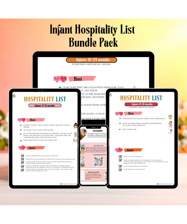 Infant Hospitality List Bundle Pack