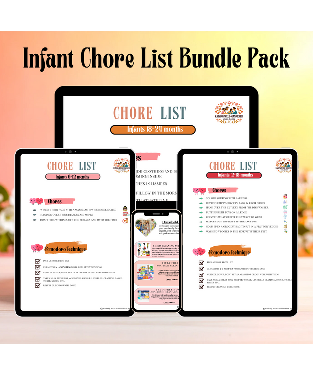 Infant Chore List Bundle