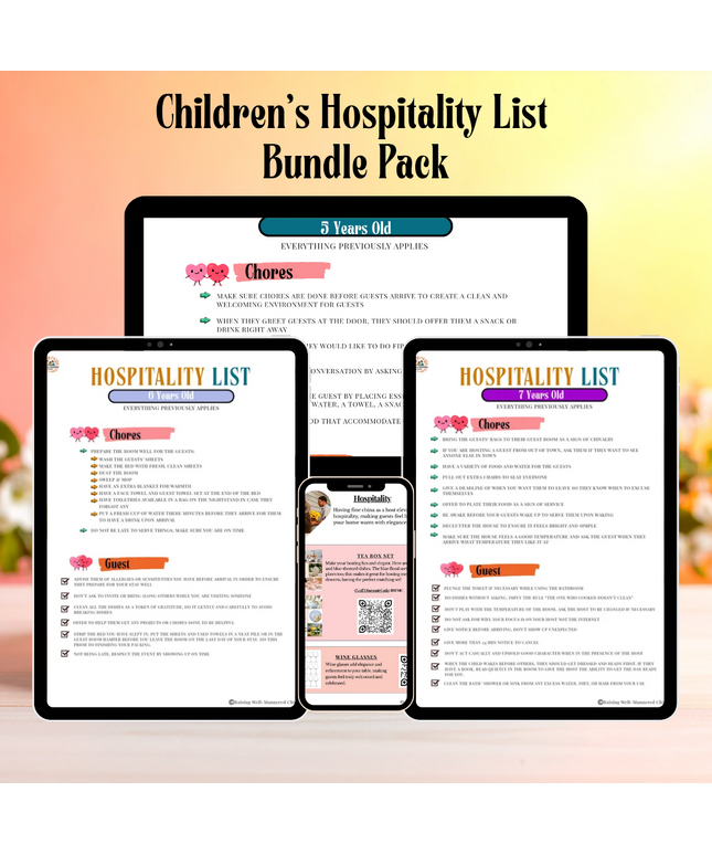 Children's Hospitality List Bundle Pack