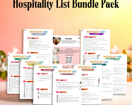 Hospitality List Bundle Pack